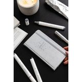 1001 Charmlı Süresiz Haftalık Planlayıcı Cep Ajanda 9X17 cm Metalik Gümüş - ölçü - tip