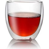 1001 Çift Cidarlı Iki Katmanlı Çift Camlı Bardak, Kupa, Borosilikat Cam, Yalıtımlı, 250 ml - secenek