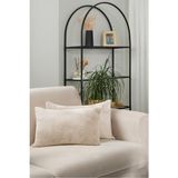 1001 Çift Tarafı Wellsoft Kumaş 2'li 35X55 cm Hediyelik Dekoratif Pelüş Kırlent Kılıfı Yastık K - Beyaz - Gold