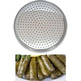 1001 Çok Amaçlı Çelik Delikli Tepsi – Sarma Dolma Altlığı & Pizza Pişirme Tepsisi – Dayanıkl