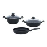 1001 Colorgy Titanium 5 Parça Set Gri (22CM Derin Tencere + 26CM Sığ Tencere&tava)