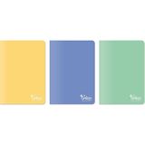 1001 Colors A4 60 Yaprak Kareli Defter 3'lü Paket, Mor, Yeşil, Sarı - ölçü - tip