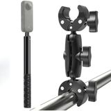 1001 Coverzone Çift Başlı Superclamp Gidon Montaj & 300CM Görünmez Selfie Çubuğu, INSTA360 X3, X2, - Çok Renkli