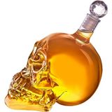 1001 Crystal Head Kuru Kafa Cam Şişe El Yapımı Kuru Kafa Sürahi Içki Şişesi (550 Ml)