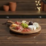 1001 Deconox Ayaklı Akasya Sunum Tabağı ve Servis Tahtası (40X30 Cm) | Doğal Ahşap Modern Peynir, �