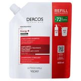 1001 Dercos Energy+ Saç Dökülme Karşıtı Şampuan, Yeniden Dolum Paketi, 400 ml