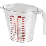 1001 Dereceli Ölçü Kabı 1000 ml Hacminde 10 Aralıklı Sert Plastik Ölçü Kabı 1l (1, 1000 Ml) - --