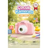 1001 Dijital Fotoğraf Makineleri Çocuk Kamerası 1080P Hd Cmr7 Pembe