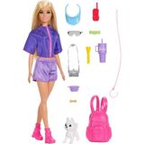 1001 Doğa Macerası Temalı Kıyafetleriyle Barbie 'malibu' Bebek, 10'dan Fazla Kamp Aksesuarı ve Yavru