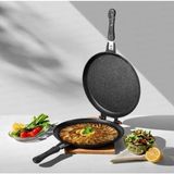 1001 Döküm 30 cm Balık ve Börek Tavası Siyah - secenek