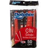 1001 Dolphin Çin Yemek Çubuğu-Chopsticks 23CM 50 Çift