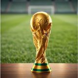 1001 Dünya Kupası Premium Altın Futbol Şampiyonluk Kupası, Taraftar Hediyesi, Ev ve Ofis Dekoru Masa - 10 cm