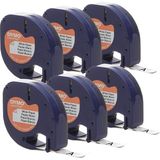 1001 Dymo Letratag Etiket Makineleri Için Otantik Lt Kağıt Etiketleme Bandı, 1/2" (12 Mm), Beyaz Bant