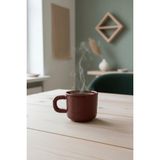 1001 El Yapımı 260 ml Bordo Parlak Seramik Mug Çay Kahve Kupası MIT1303