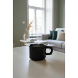 1001 El Yapımı 260 ml Siyah Parlak Seramik Mug Çay Kahve Kupası MIT1301