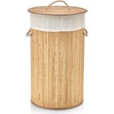 1001 El Yapımı Hasır Katlanır Çamaşır Sepeti Yuvarlak 55 Litre (35CM*35CM*61CM), Doğal Malzemeden - ebat