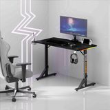 1001 Ergogaming Nova Profesyonel Rgb Oyuncu Masası 112X60 Siyah, Rgb Aydınlatmalı, Karbon Fiber Yüzey - ebat