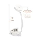 1001 Fırça 131574597 Şarjlı Ayarlı Klipsli Mini Kitap Okuma Lambası Mandallı Işık Masa Lambası Kitap Okuma Işığı Av3310