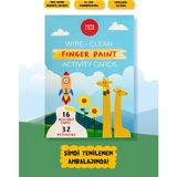1001 & Folks Silinebilir Parmak Boyası Aktivite Kartları - Wipe Clean Finger Paint Activity Cards - Fin
