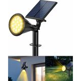 1001 Forlife Gün Işığı18 LED Spot Güneş Enerjili Bahçe Aydınlatma Lambası, Fotoselli, Spike Apl - Çok Renkli