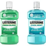 1001 Fresh Burst Ağız Bakım Suyu 500 ml ve Listerine Cool Mint Ağız Bakım Suyu 500 ml - 1 Adet