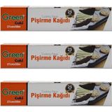 1001 Green Cuki Yağlı Fırın Tepsi Pişirme Kızartma Kağıdı - 37 Cm. x 50 Metre - 3 Kutu