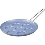 1001 Gri Mavi Renk Granit Pankek Tavası 28CM -7 Bölmeli (Çelik Kulp) - EBAT