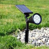 1001 Güneş Enerjili Bahçe Lambası 7 Led'li - IP65 Su Geçirmez Ayarlanabilir LED Projektör, Dış Me