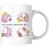 1001 Güzel Günleri Beklerken Baskılı Kupa Bardak Komik Yazılı Hediyelik Çay Kahve Kupası - SECENEK