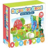 1001 Hayvanlar Alemi 36 Parça 2+ Yaş Çocuklar Için Eğitici Bul-Tak Yapboz Puzzle