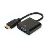1001 HDMI To VGA Kablo Çevirici Dönüştürücü Görüntü Siyah