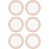 1001 Jaswely Pasta Tabağı 6 Parça Pembe 21 cm