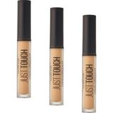 1001 Just Touch Liquid Concealer No: 09 - Niacinamide ve Vitamin E Içerikli Kapatıcı (3 Paketi) - ton