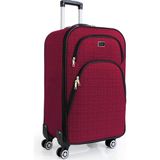 1001 Kabin Boy 4 Teker Kumaş Valiz 1081 (Bordo)