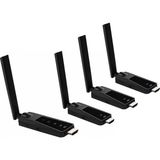 1001 Kablosuz HDMI Verici ve Alıcı Seti Tx Rx 1080P 60Hz Wireless Görüntü Aktarıcı Plug & Play Hdm - Beyaz - Gold