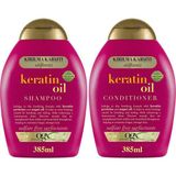 1001 Keratin Oil Şampuan 385 ml + Bakım Kremi 385 ml 2'li Set - 1 Parça