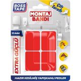 1001 Kesilmiş 12 Adet Çift Taraflı Montaj Bandı
