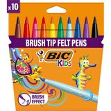 1001 Kids Visaquarelle Fırça Uçlu Boya Kalemi 10 Renk, Fırça Başlı Esnek ve Yumuşak Uç, Yıkanab - ölçü - tip