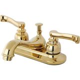 1001 Kingston Pirinç KB8602 4-Inç Centerset Toilette Musluk Pop-Up-Gider, Pirinç Cilalı