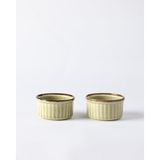 1001 Kleby 2'li Natural Sufle Kabı - Yeşil - 10 cm