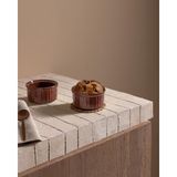 1001 Kleby Kalre 2'li Sufle Kabı - Kahverengi - 10 cm
