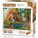 1001 Ks Games 1000 Parça Sonbaharda Su Değirmeni Puzzle - Dominic Davison - 20816
