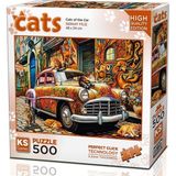 1001 Ks Games 500 Parça Araba Üstündeki Kediler Puzzle - Serhat Filiz
