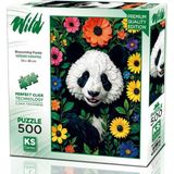 1001 Ks Games 500 Parça Çiçek Açan Sevimli Panda Puzzle - Serdar Karataş - 20088