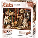 1001 Ks Games 500 Parça Kütüphanedeki Kediler Puzzle - Serdar Karataş - 20090
