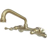 1001 KS313SB 15,24 cm Ayarlanabilir Merkezi Duvara Monte Mutfak Musluğu, Saten Pirinç, 6-15/16" - secenek