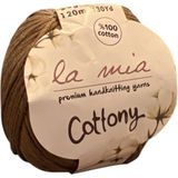 1001 La Mia Cottony Premium El Örgüsü İPI,%100 Pamuk, 50 gr / 120 Mt, Kahverengi - ölçü - tip