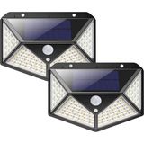 1001 Lamba 100 LED Pır Hareket Sensörlü Dış Duvar Lambası IP65 Bahçe Teras - 2 Adet