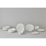 1001 Leila 30 Parça Bone China Porselen Yemek Takımı – 6 Kişilik, Modern Minimalist Tasarım - seçenek