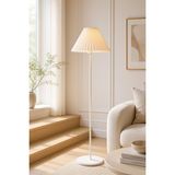 1001 Lora Metal Lambader 150 cm Tek Ayaklı Umbrella Krem Kırma Kumaş Başlık Abajur LAM04